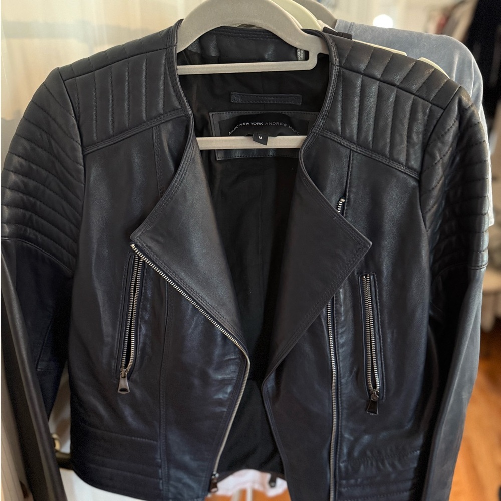 Marc New York Dark Navy leather jacket